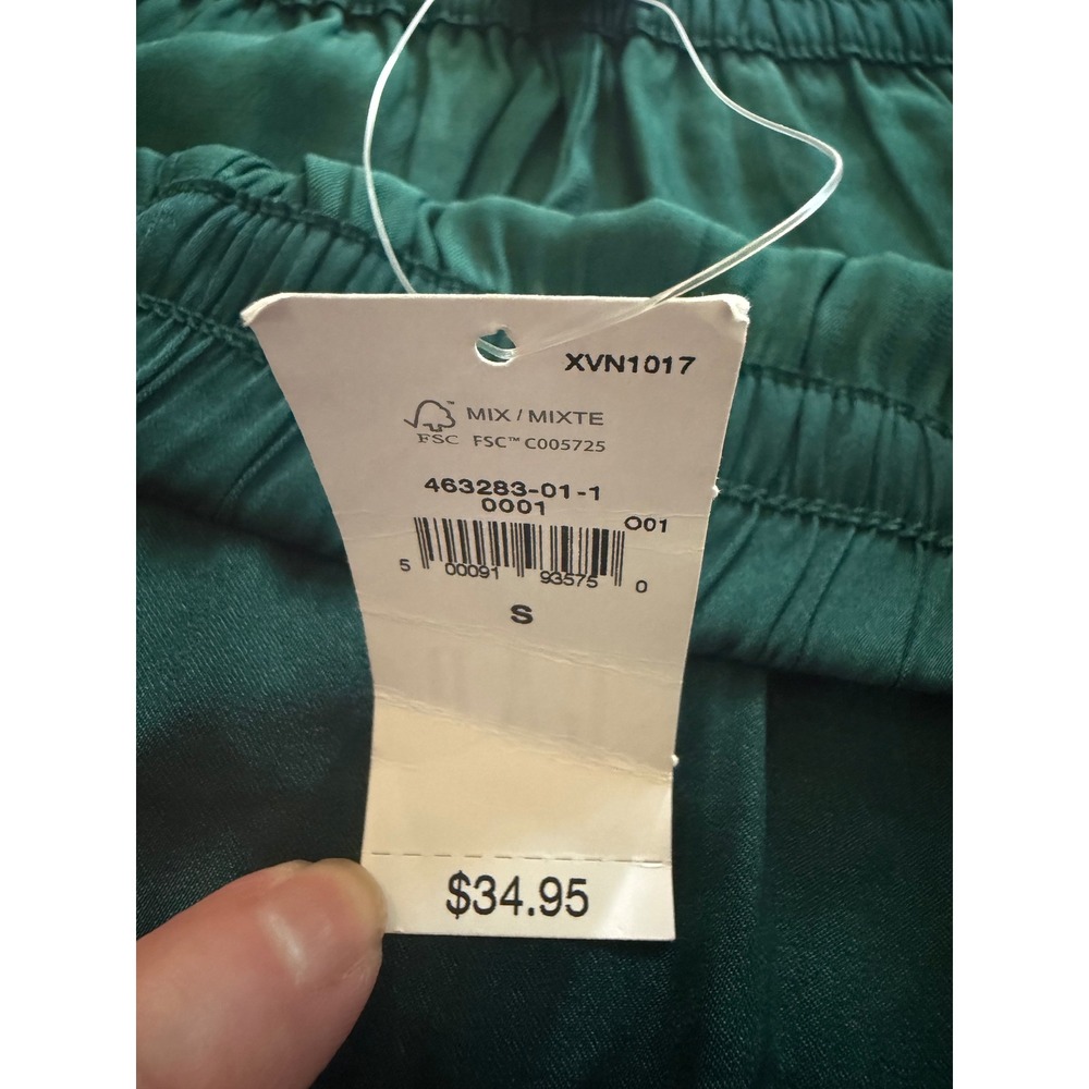 NWT Gap Body Women's Satin Sleep Shorts Dark Teal - Picture 4 of 4
